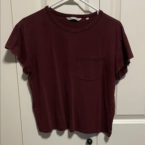 7 Diamonds Deep Red Short Sleeve Top